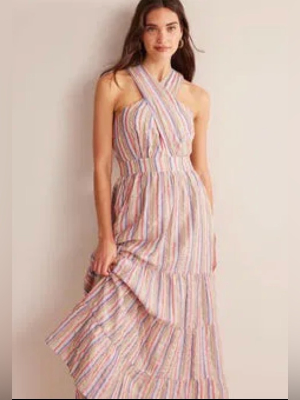 NWT Boden Metallic Maxi Dress